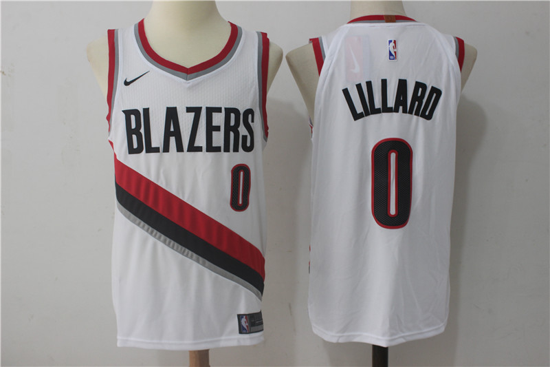 Men Portland Trail Blazers #0 Lillard White Game Nike NBA Jerseys->portland trail blazers->NBA Jersey